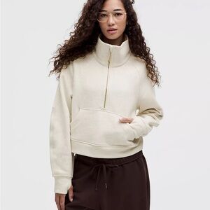 LULULEMON Scuba Oversized Funnel-Neck Half Zip Bone